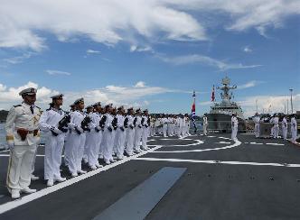 中國海軍遠航訪問編隊抵達菲律賓進行友好訪問