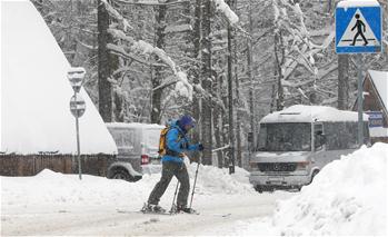 东欧多地降雪