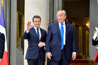 美国总统特朗普访问法国