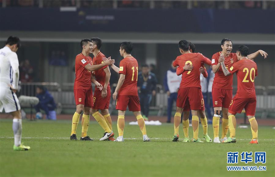 （体育）（11）足球——世预赛：中国队战胜韩国队