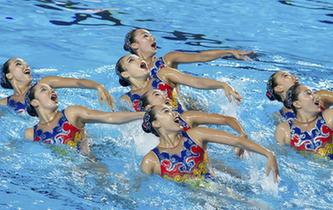 花樣游泳——集體自由自選預賽：中國隊晉級決賽